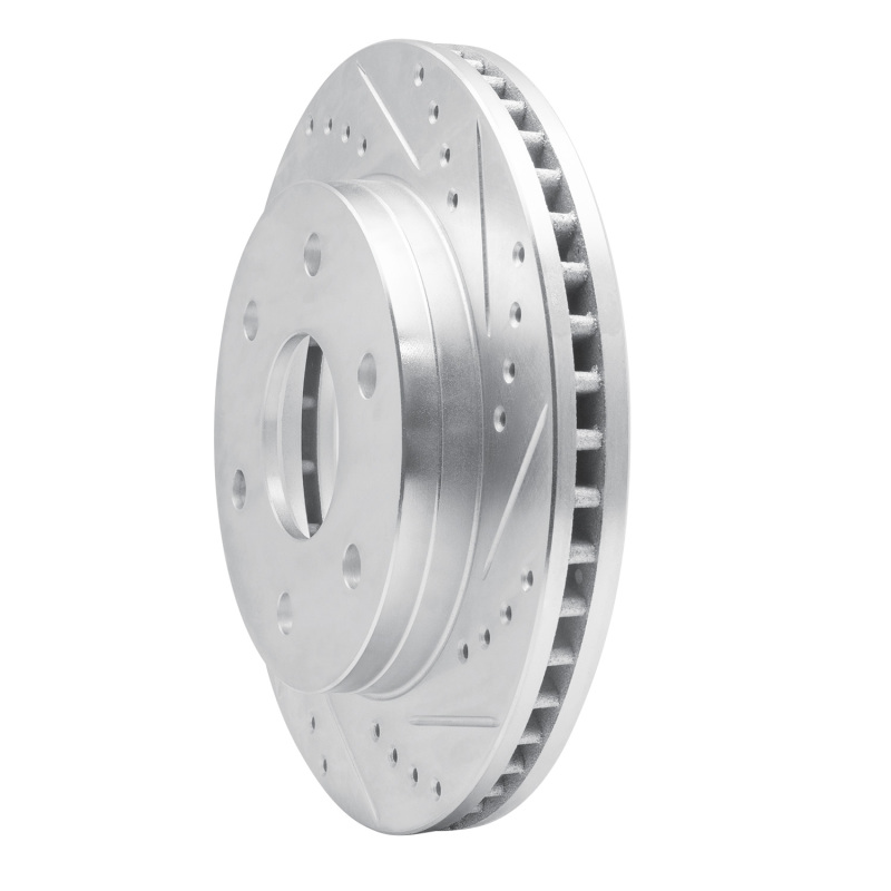 Ford Transit-250 Brake Rotor (1) - Front Right - R1 Concepts - Drilled & Slotted - Silver - `20-`25